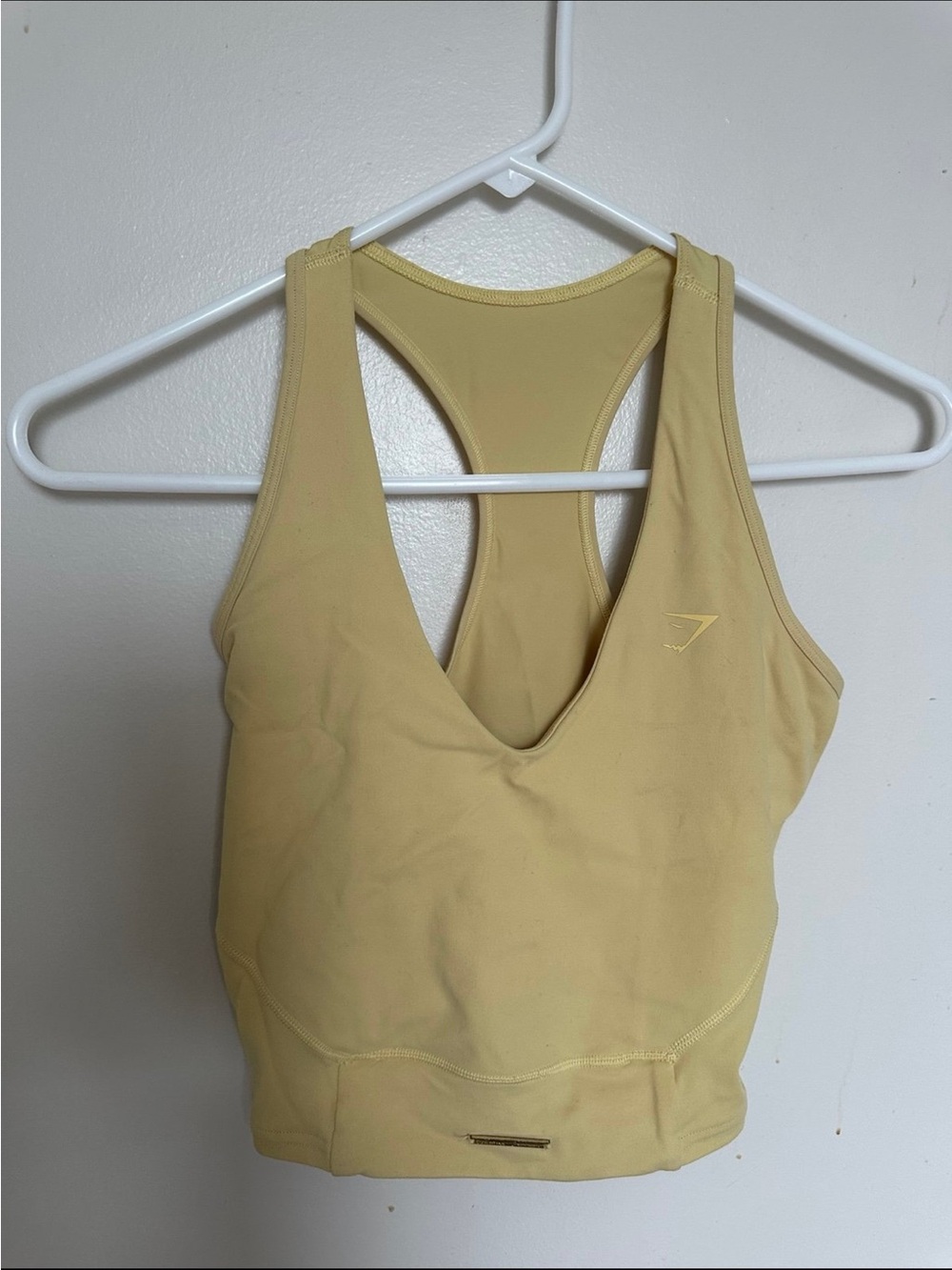 Gymshark Pale Yellow Racerback Sports Bra